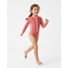 Maillot de bain anti-UV UPF 50+ enfant PINCE ROSE — trois-quart vue 3