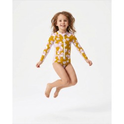 Maillot de bain anti-UV UPF 50+ enfant SAKURAMOUTARDE — face