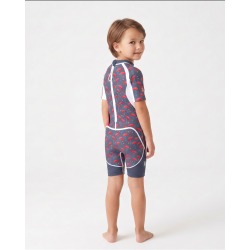 Combinaison anti-UV UPF 80 flamingo — manche courte