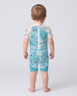 Combinaison anti-UV UPF 80 babybluesea — manche courte