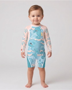 Combinaison anti-UV UPF 80 babybluesea — manche longue