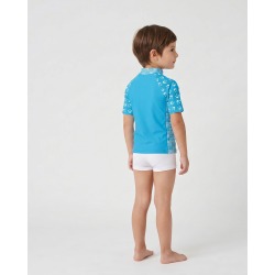 Tee-shirt anti-UV UPF 50+ ancre — 3Q MC — manche courte