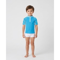 Tee-shirt anti-UV UPF 50+ ancre — FACE MC — manche courte