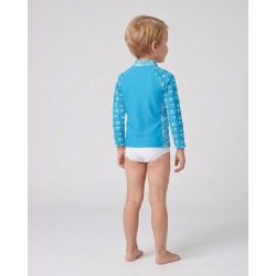 Tee-shirt anti-UV UPF 50+ ancre — 3Q ML — manche longue