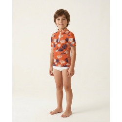 Tee-shirt anti-UV UPF 50+ corail — FACE MC — manche courte