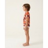 Tee-shirt anti-UV UPF 50+ corail — 3Q MC — manche courte vue 3