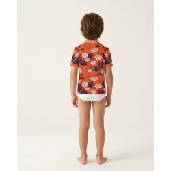 Tee-shirt anti-UV UPF 50+ corail — DOS MC — manche courte