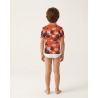 Tee-shirt anti-UV UPF 50+ corail — DOS MC — manche courte vue 4