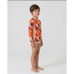 Tee-shirt anti-UV UPF 50+ corail — 3Q ML — manche longue