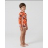 Tee-shirt anti-UV UPF 50+ corail — 3Q ML — manche longue vue 2