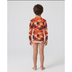 Tee-shirt anti-UV UPF 50+ corail — DOS ML — manche longue