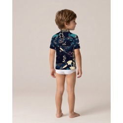 Tee-shirt anti-UV UPF 50+ deepwhales — 3Q MC — manche courte