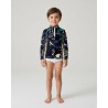Tee-shirt anti-UV UPF 50+ deepwhales — FACE ML — manche longue vue 1