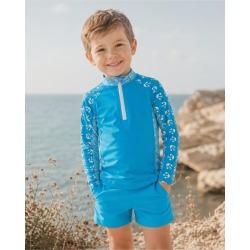 Tee-shirt anti-UV UPF 50+ ancre — lifestyle