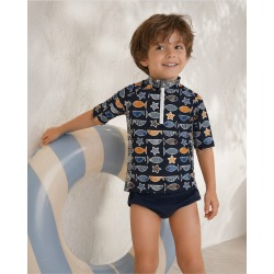 Tee-shirt anti-UV UPF 50+ poisson — lifestyle