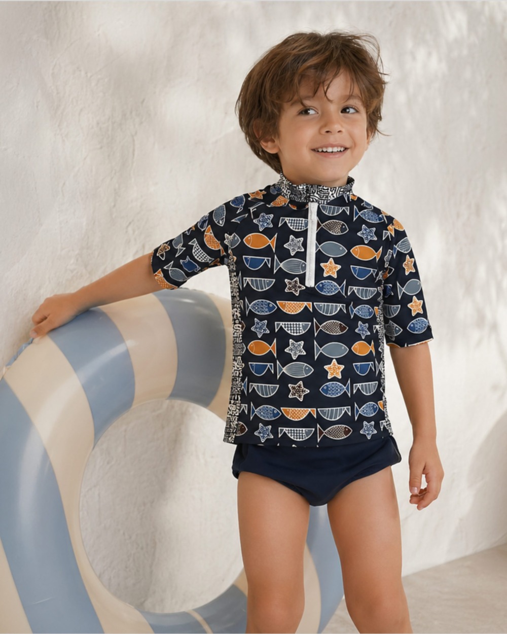 Tee-shirt anti-UV UPF 50+ poisson — lifestyle