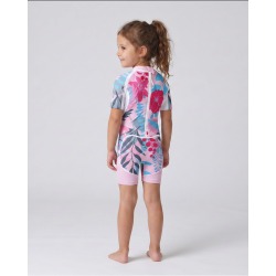 Combinaison anti-UV UPF 80 aloha-pink (pink) — manche courte