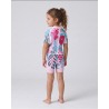 Combinaison anti-UV UPF 80 aloha-pink (pink) — manche courte vue 3