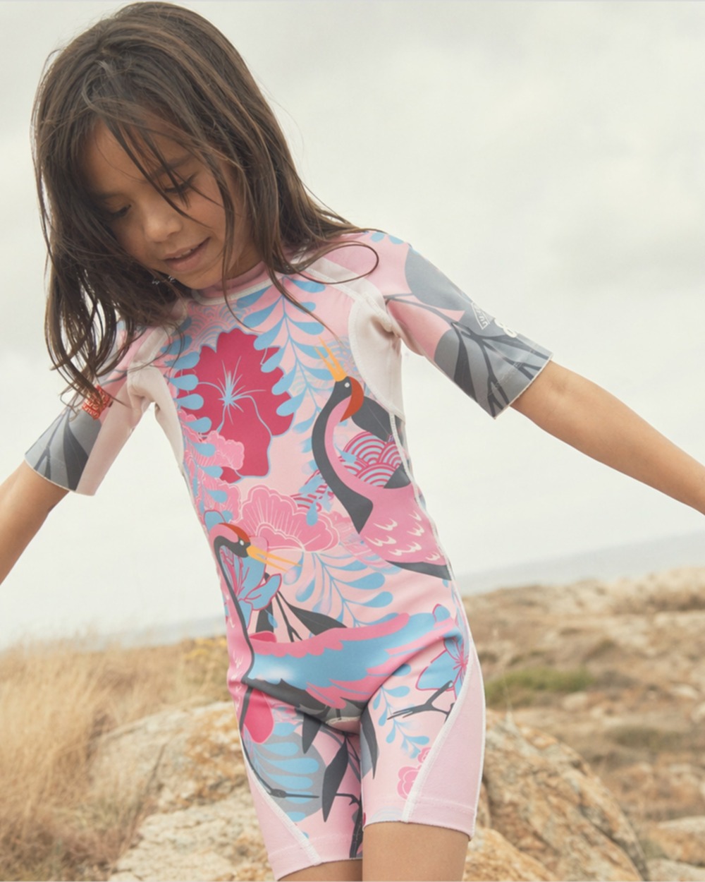 Combinaison anti-UV UPF 80 alohapink (pink) — lifestyle