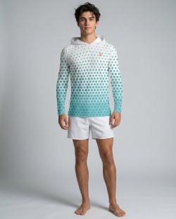copy of Men's UPF 80 Hooded UV T-shirt – SARDINE - 1