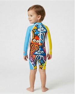 Traje Baño Anti-UV Niño FUNNYJELLY | UPF 80 | Zip Sensor UV
