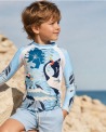 Tee-shirt anti-UV UPF 80 enfant aloha blue — manche longue (lifestyle) vue 3