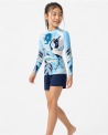 Tee-shirt anti-UV UPF 80 enfant aloha blue — manche longue vue 4