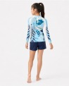 Tee-shirt anti-UV UPF 80 enfant aloha blue — manche longue vue 5