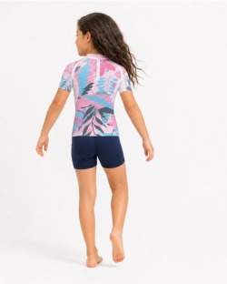 Tee-shirt anti-UV UPF 80 enfant aloha pink — manche courte