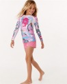 Tee-shirt anti-UV UPF 80 enfant aloha pink — manche longue vue 2