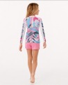Tee-shirt anti-UV UPF 80 enfant aloha pink — manche longue vue 3