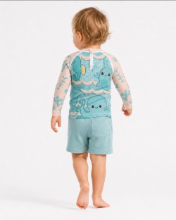 Tee-shirt anti-UV UPF 80 enfant babybluesea — manche longue