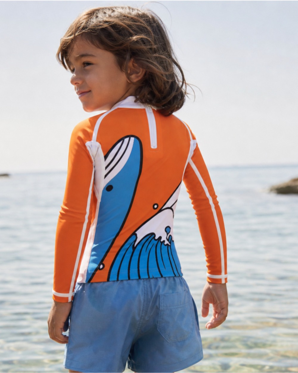 Tee-shirt anti-UV UPF 80 enfant chalut — manche longue (lifestyle) vue 1
