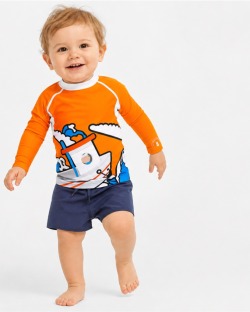Tee-shirt anti-UV UPF 80 enfant chalut — manche longue