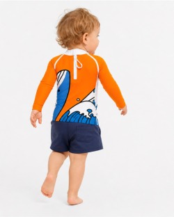 Tee-shirt anti-UV UPF 80 enfant chalut — manche longue