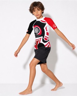 Tee-shirt anti-UV UPF 80 enfant masque — manche courte