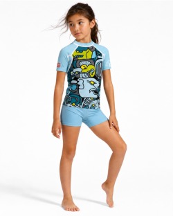 Tee-shirt anti-UV UPF 80 enfant mexico — manche courte