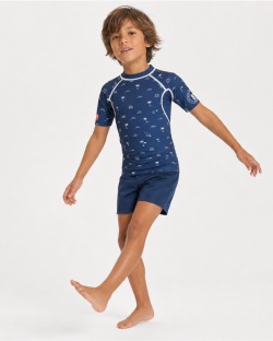Tee-shirt anti-UV UPF 80 enfant picto — manche courte