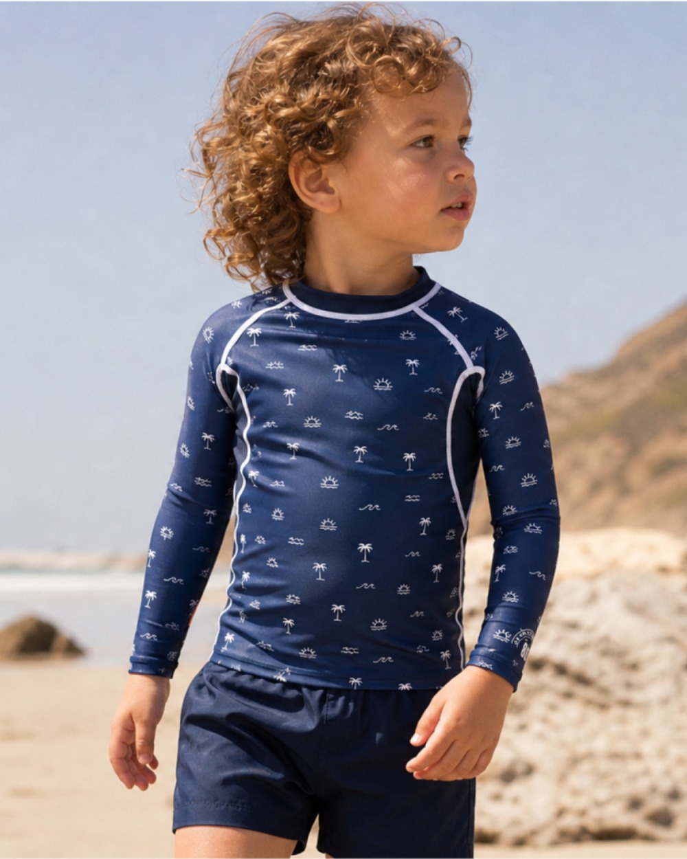 Tee-shirt anti-UV UPF 80 enfant picto — manche longue (lifestyle) vue 1