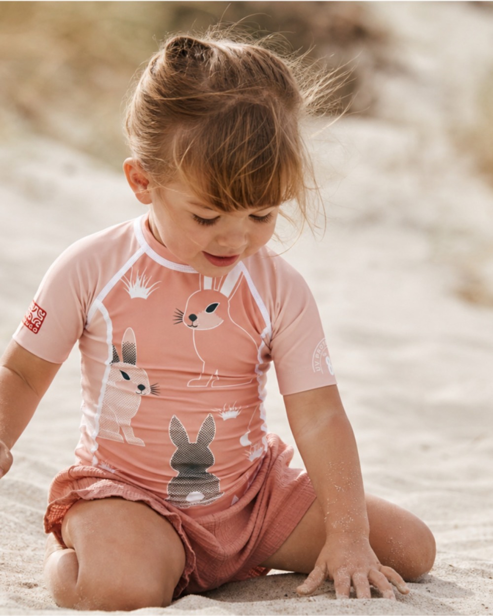 Tee-shirt anti-UV UPF 80 enfant run — manche courte (lifestyle)
