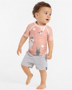 Tee-shirt anti-UV UPF 80 enfant run — manche courte