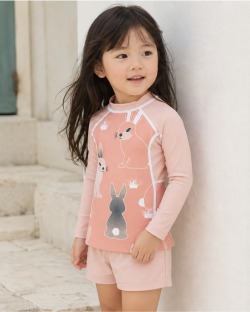Tee-shirt anti-UV UPF 80 enfant run — manche longue (lifestyle)