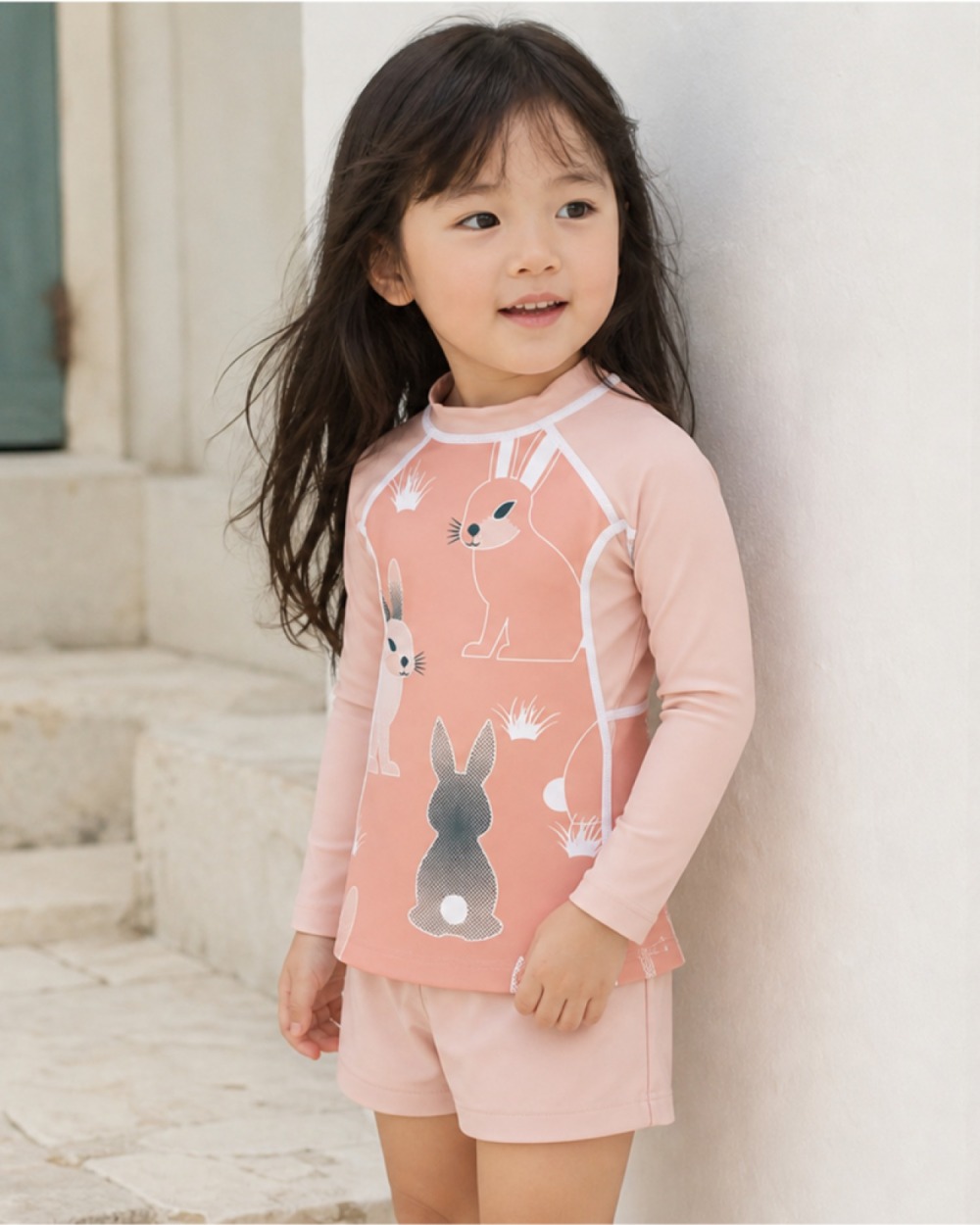 Tee-shirt anti-UV UPF 80 enfant run — manche longue (lifestyle) vue 1