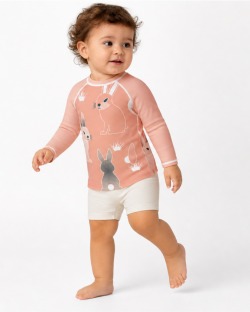 Tee-shirt anti-UV UPF 80 enfant run — manche longue