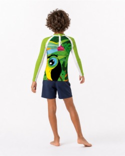 Tee-shirt anti-UV UPF 80 enfant toucan — manche longue