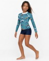 Tee-shirt anti-UV UPF 80 enfant vague — manche longue vue 2