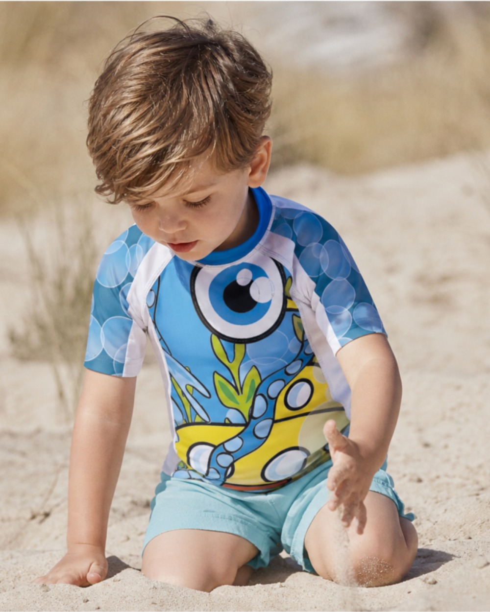 Tee-shirt anti-UV UPF 80 enfant yellowsubmarine — manche courte (lifestyle)