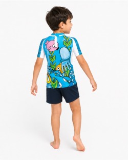 Tee-shirt anti-UV UPF 80 enfant yellowsubmarine — manche courte