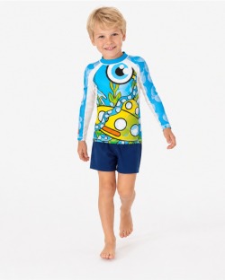 Tee-shirt anti-UV UPF 80 enfant yellowsubmarine — manche longue