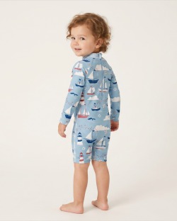 Combinaison anti-UV UPF 50+ enfant — manche longue — face